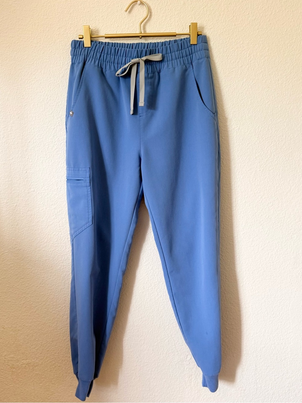 Figs Ceil Blue Zamora Jogger Drawstring Scrub Pants size Small Petite